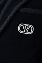 VLogo Single-Breasted Blazer Jacket